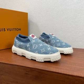 Louis Vuitton Run Away Monogram zapatillas de mezclilla slip-on lifestyle