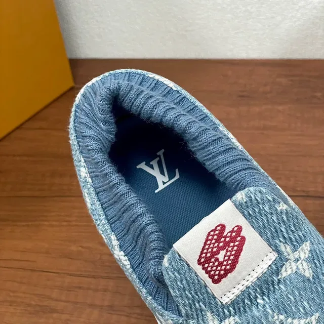 Louis Vuitton Run Away Monogram Denim Slip-On Lifestyle Sneakers 6