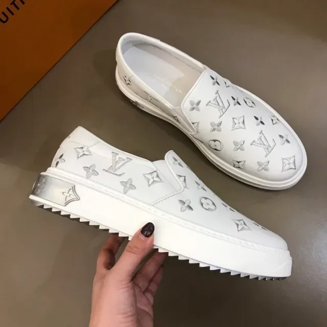 Louis Vuitton Run Away Monogram White Slip-On Lifestyle Sneakers 3