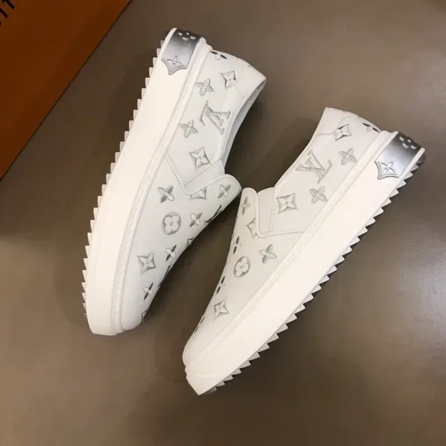 Louis Vuitton Run Away Monogram White Slip-On Lifestyle Sneakers 4