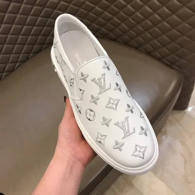 Louis Vuitton Run Away Monogram White Slip-On Lifestyle Sneakers 8