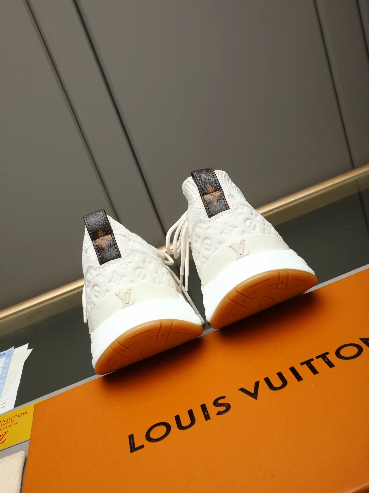 Louis Vuitton Run Away Off-White Knit Lifestyle Sneakers 3