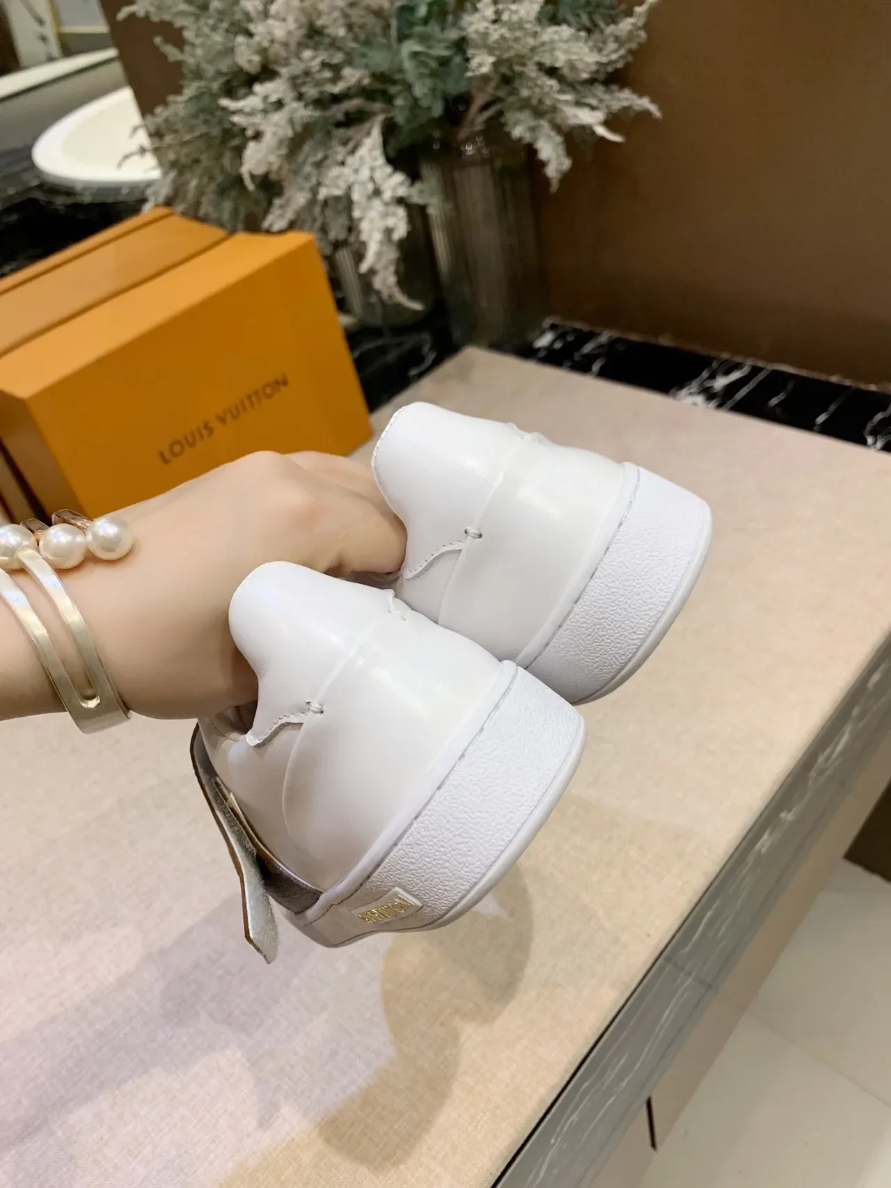 Louis Vuitton Run Away White Monogram Strap Lifestyle Sneakers 5