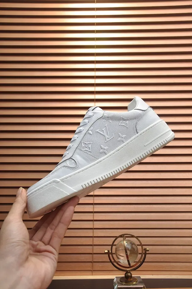 Louis Vuitton Run Away White Perforated Monogram Lifestyle Sneakers 6