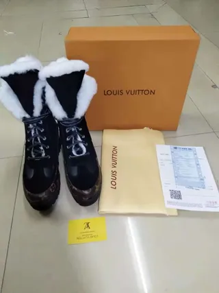 Louis Vuitton Shearling-Lined Monogram Winter Snow Boots 5