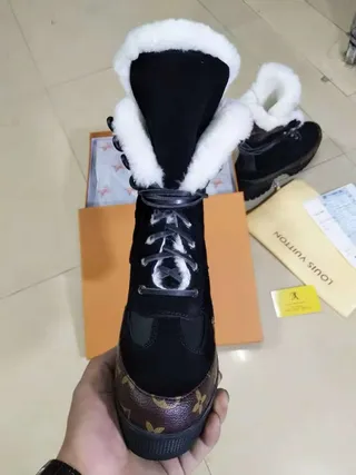 Louis Vuitton Shearling-Lined Monogram Winter Snow Boots 6