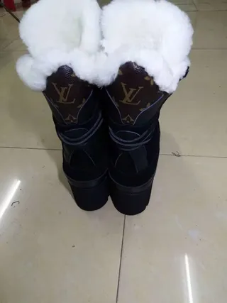 Louis Vuitton Shearling-Lined Monogram Winter Snow Boots 7