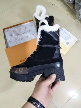 Louis Vuitton Shearling-Lined Monogram Winter Snow Boots 8
