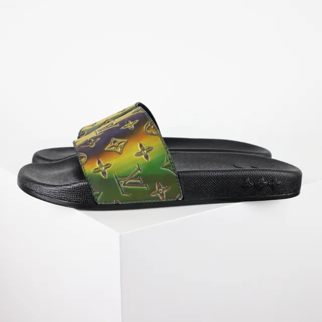 Louis Vuitton Slide Sandal Multicolor Iridescent Monogram Slippers 1