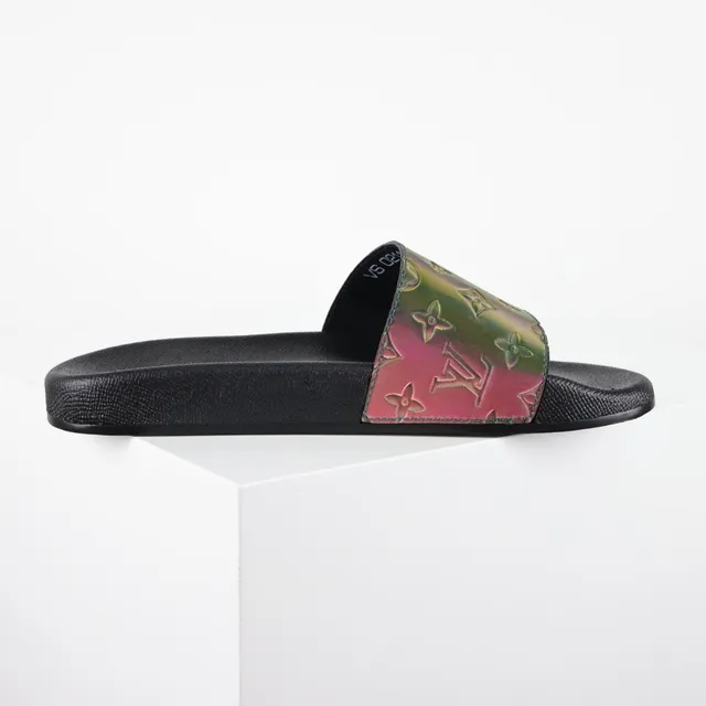 Louis Vuitton Slide Sandal Multicolor Iridescent Monogram Slippers 7