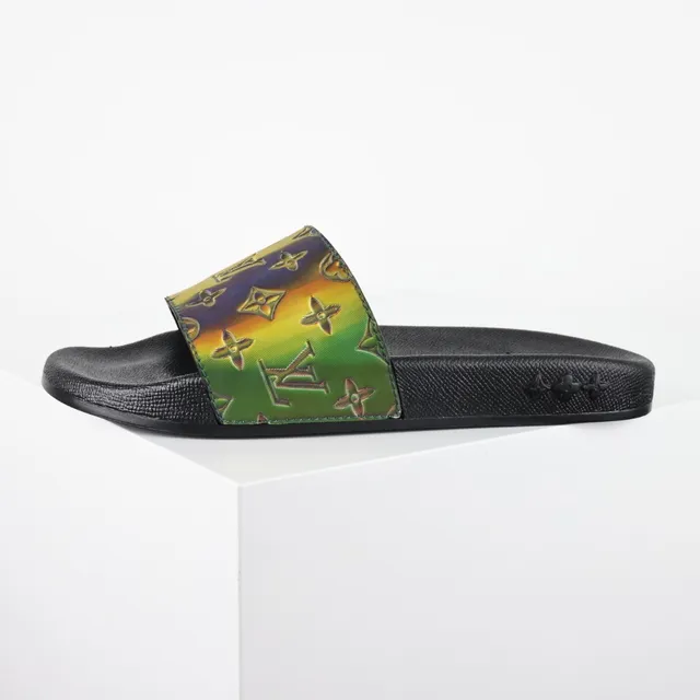 Louis Vuitton Slide Sandal Multicolor Iridescent Monogram Slippers 9