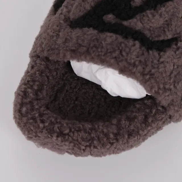 Louis Vuitton Slides Brown Shearling Monogram Strap Slippers 5