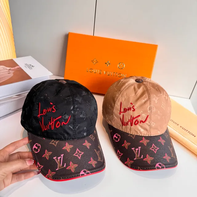 Louis Vuitton Two-Tone Monogram Embroidered Script Baseball Cap 2