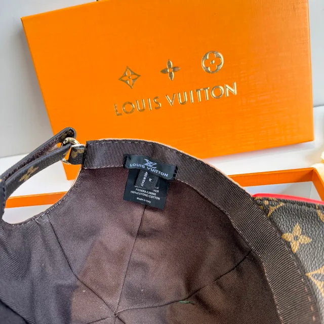Louis Vuitton Two-Tone Monogram Embroidered Script Baseball Cap 4