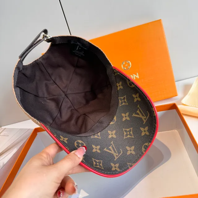 Louis Vuitton Two-Tone Monogram Embroidered Script Baseball Cap 5