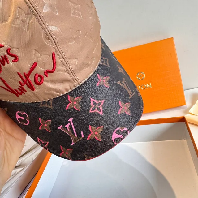Louis Vuitton Two-Tone Monogram Embroidered Script Baseball Cap 6