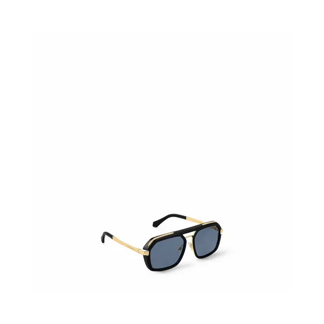 Louis Vuitton White and Gold Aviator-Style Sunglasses 2