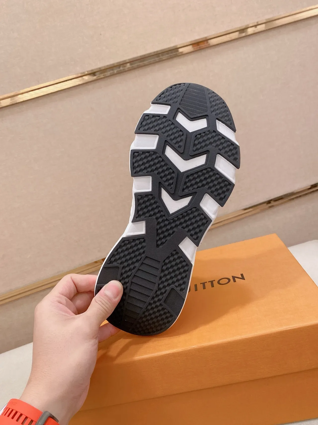 Louis Vuitton White Black Knit Upper Sculpted Midsole Sneakers 2