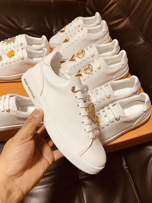 Louis Vuitton White Gold Smooth Leather LV Monogram Medallion Lifestyle Sneakers 5