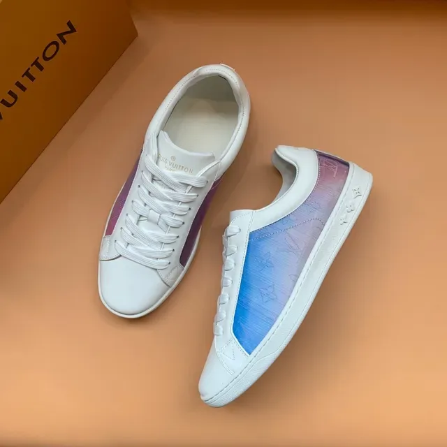 Louis Vuitton White Multicolor Low-Top Smooth Leather Lifestyle Sneakers 1