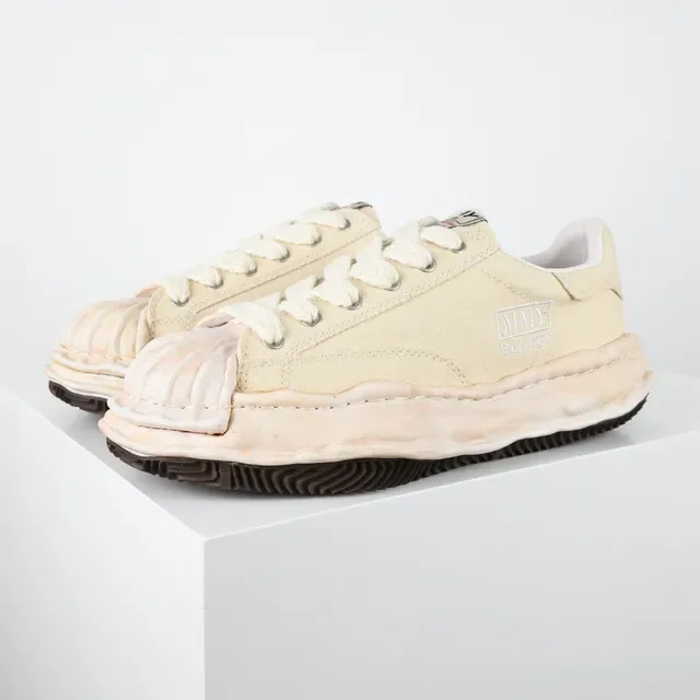 Maison Margiela Beige Black Deconstructed Layered Sole Canvas Upper Lifestyle Sneakers 2
