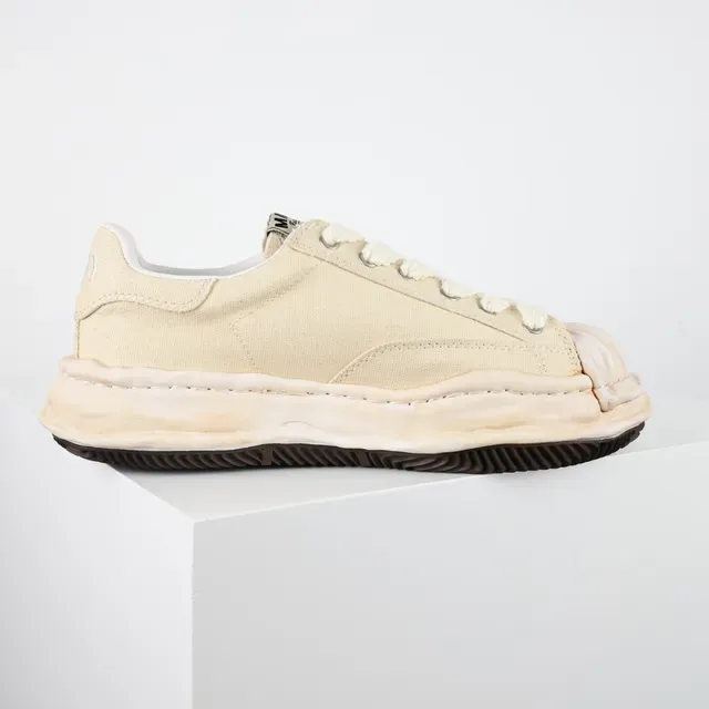 Maison Margiela Beige Black Deconstructed Layered Sole Canvas Upper Lifestyle Sneakers 7