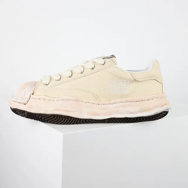 Maison Margiela Beige Black Deconstructed Layered Sole Canvas Upper Lifestyle Sneakers 9