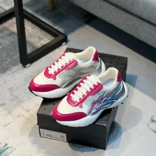 MCM SkyStream McMotor Pink Cream Silver Lifestyle Sneakers