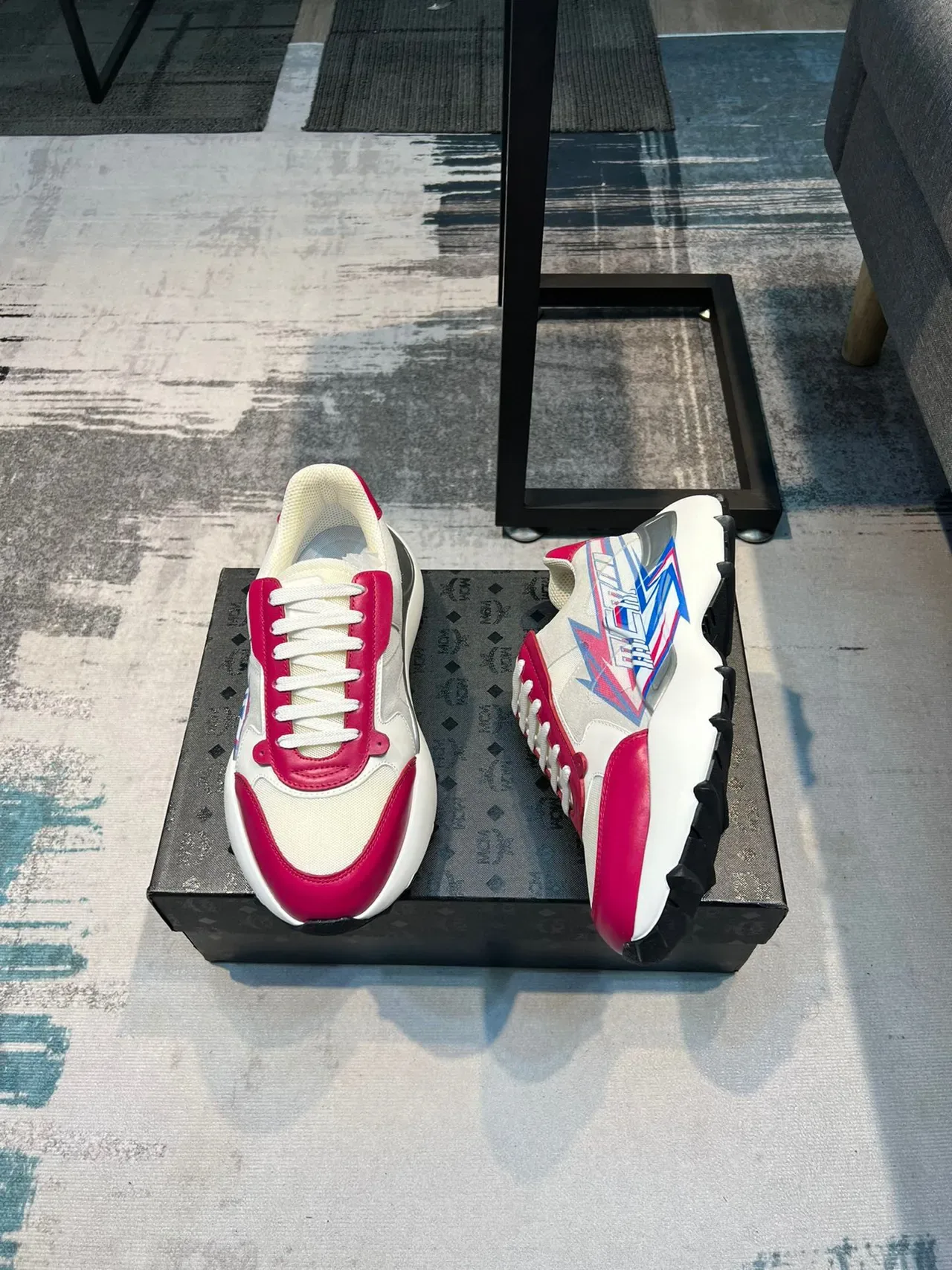 MCM SkyStream McMotor rose crème argent sneakers lifestyle 4