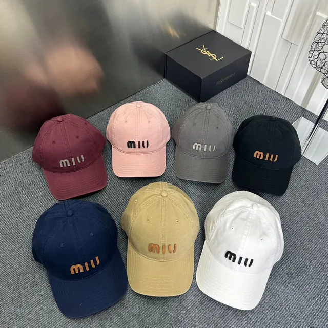 Miu Miu Embroidered Logo Burgundy Baseball Cap 2