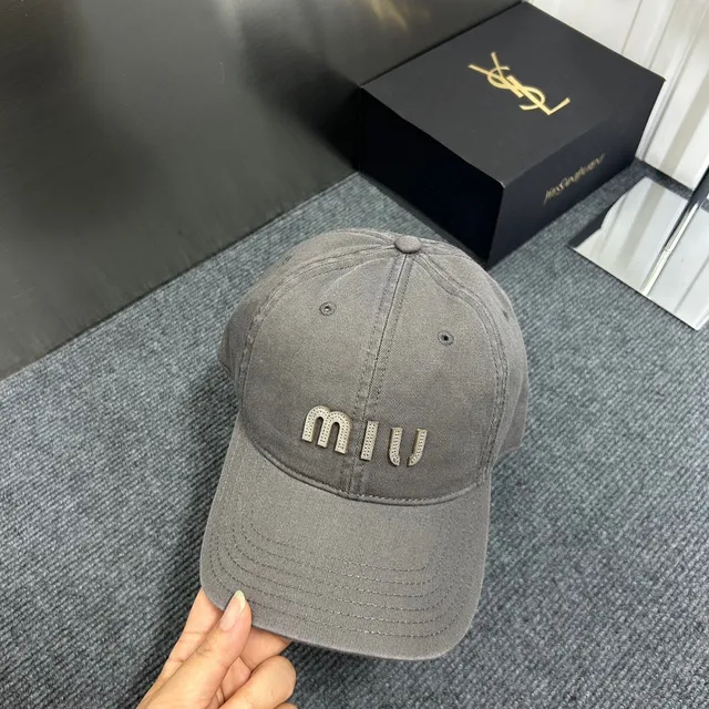 Miu Miu Embroidered Logo Burgundy Baseball Cap 5
