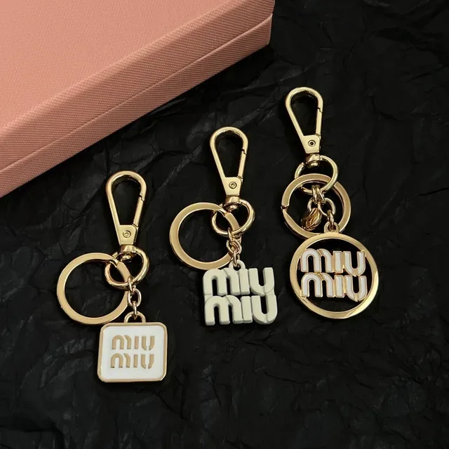 Miu Miu Gold White Metal Dual-Logo Charms Bracelet 2