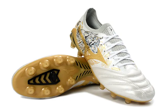 Mizuno Morelia Neo Wolf Illustration White Gold Firm-Ground Chaussures de football 4
