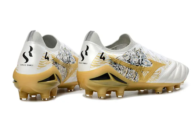 Mizuno Morelia Neo Wolf Illustration White Gold Firm-Ground Chaussures de football 5