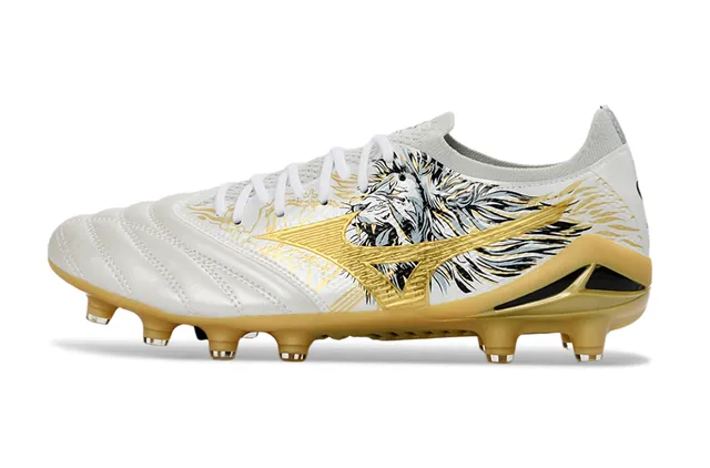 Mizuno Morelia Neo Wolf Illustration White Gold Firm-Ground Chaussures de football 7