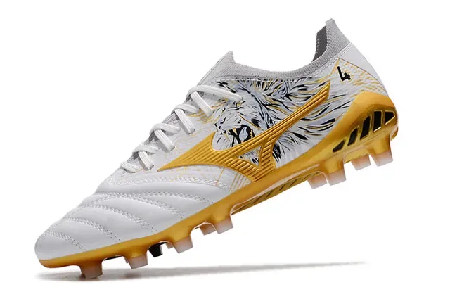 Mizuno White Gold Low-Cut Synthetic Upper Quilted Toe Box Firm-Ground Soccer Shoes 4