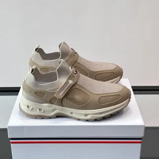 Moncler Beige Slip-On Mesh Lifestyle Sneakers