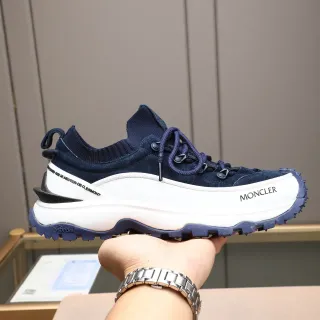 Moncler Navy and White Hiking-Inspired Chunky Sneaker