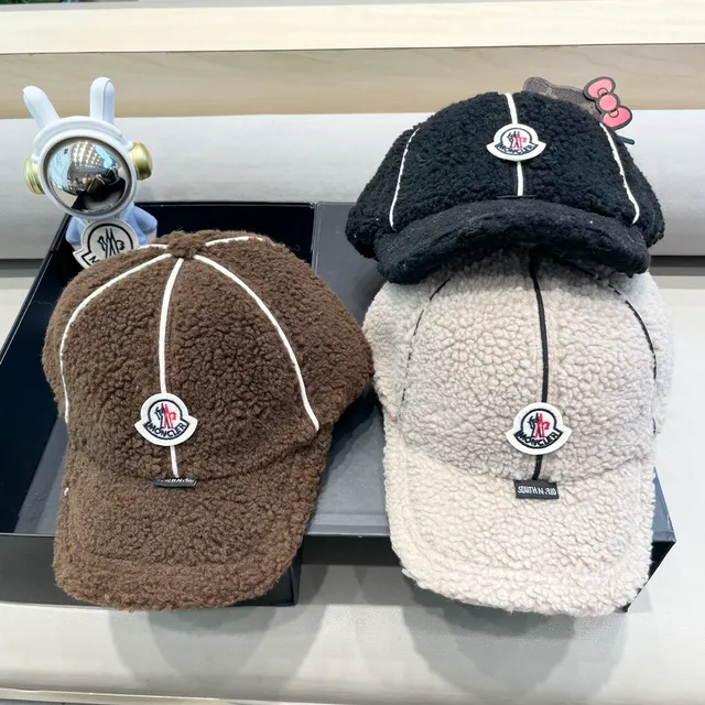 Moncler ZIND Shearling-Trimmed 黑色棒球帽 6
