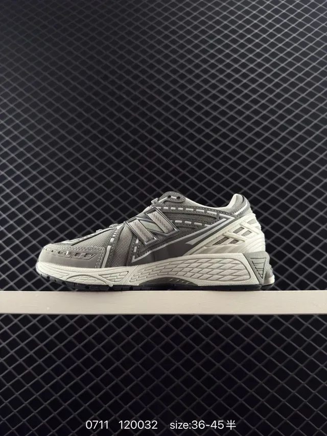 New Balance 1200 灰白 复古跑者 轮廓 分层网面和合成鞋面 生活方式运动鞋 5