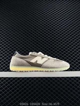 New Balance 471 أحذية رياضية بيج جلد ناعم نسيج رجعي نمط حياة 2