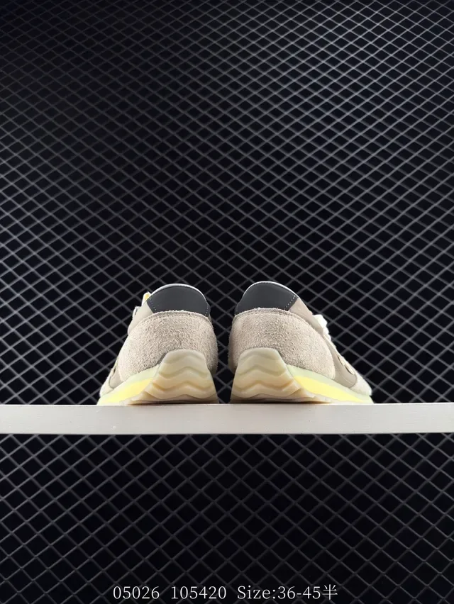 New Balance 471 أحذية رياضية بيج جلد ناعم نسيج رجعي نمط حياة 5