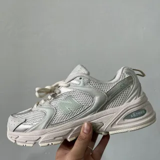 New Balance 530 Beige Green Mesh-and-Synthetic Upper Chunky Sculpted Midsole Lifestyle Sneakers