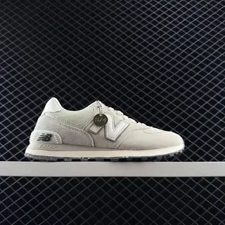 New Balance 574 Beige Suede and Mesh Lifestyle Sneakers