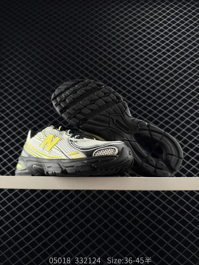 New Balance 820RB Gris Noir Jaune Sneakers Chunky 2