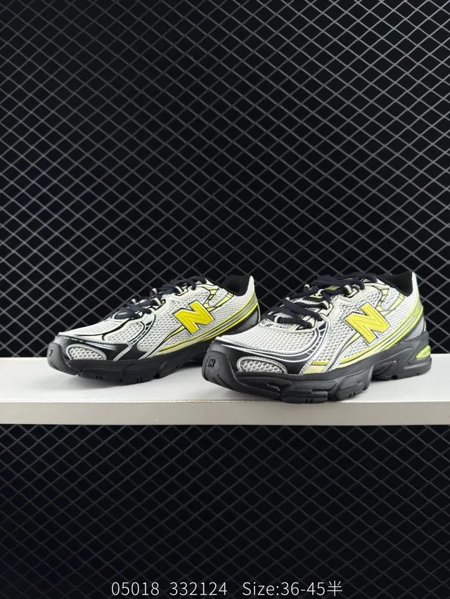 New Balance 820RB Gris Noir Jaune Sneakers Chunky 3