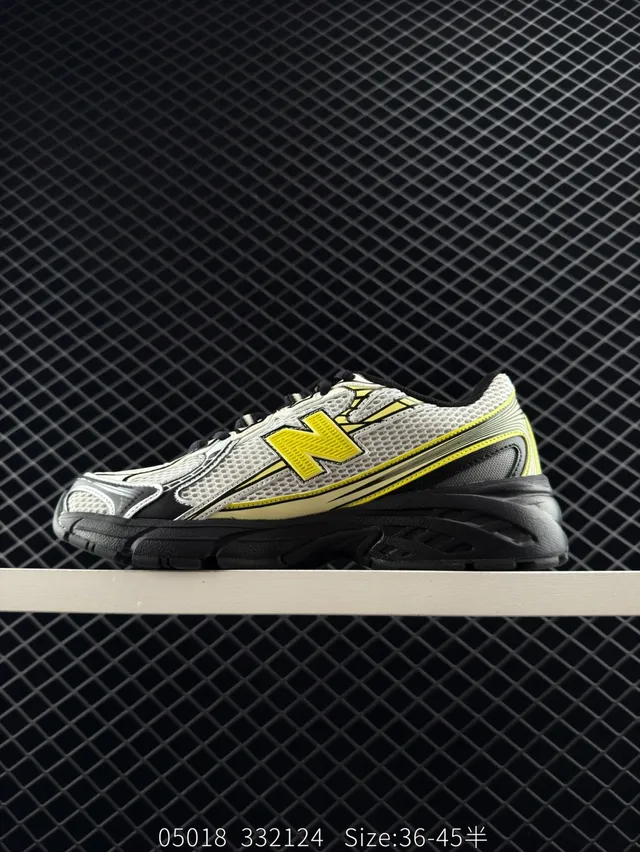 New Balance 820RB Gris Noir Jaune Sneakers Chunky 6