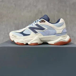New Balance 9060 米色海军 多材质鞋面 雕塑鞋底 厚底运动鞋