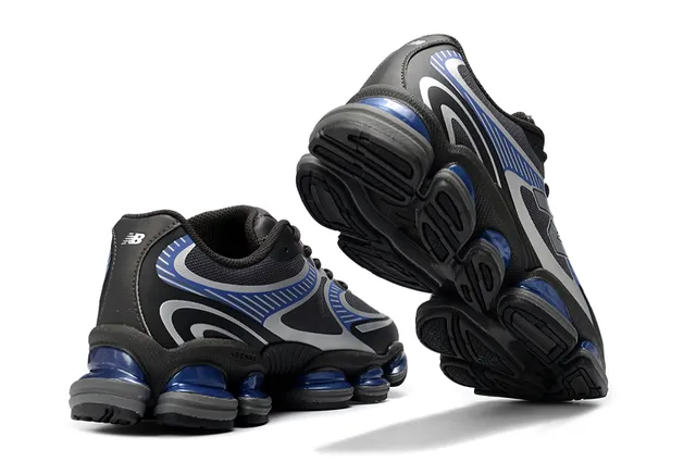 New Balance 9060 Preto Branco Prateado Azul Pod Tênis lifestyle 2