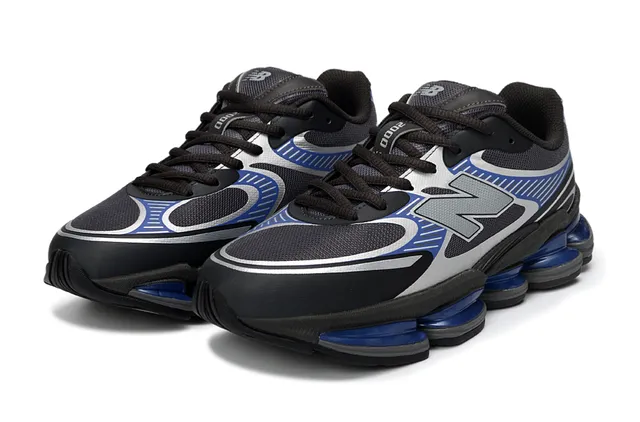 New Balance 9060 Preto Branco Prateado Azul Pod Tênis lifestyle 3